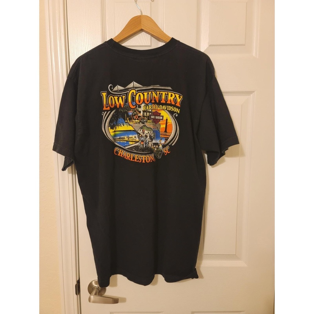 Harley-Davidson 2007 Men's T-Shirt Low Country Charleston SC Black Size XL USA